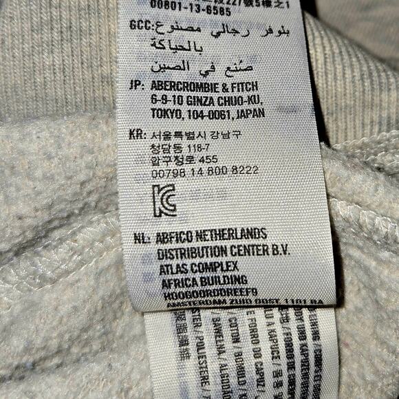 Y2K Fashion Men's Hollister Gray Hooded Sweatshirt - Picture 6 of 6